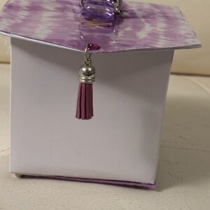 Hand Made Purple & White Tie Dye Gift Box